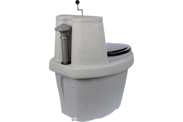 Туалет торфяной "Rostok" белый гранит