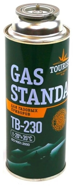 Баллон газовый TOURIST GAS STANDARD TB-230 220 гр. (уп 4 шт)