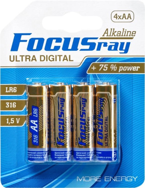 Батарейка FOCUSray Ultra Digital АА, 4 шт